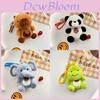 Dog Capybara Elephant Bear Dinosaur Cat Plush Keychain For Kids And Adults