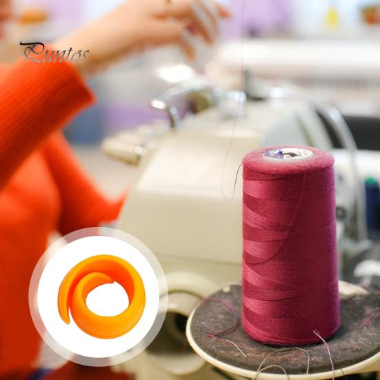 10/100 Stück Garnhalter, elastisch, gewellt, hält fest, wiederverwendbar, große Zähigkeit, hält die Garnspule sauber und organisiert, Näh- und Stickmaschinengarn