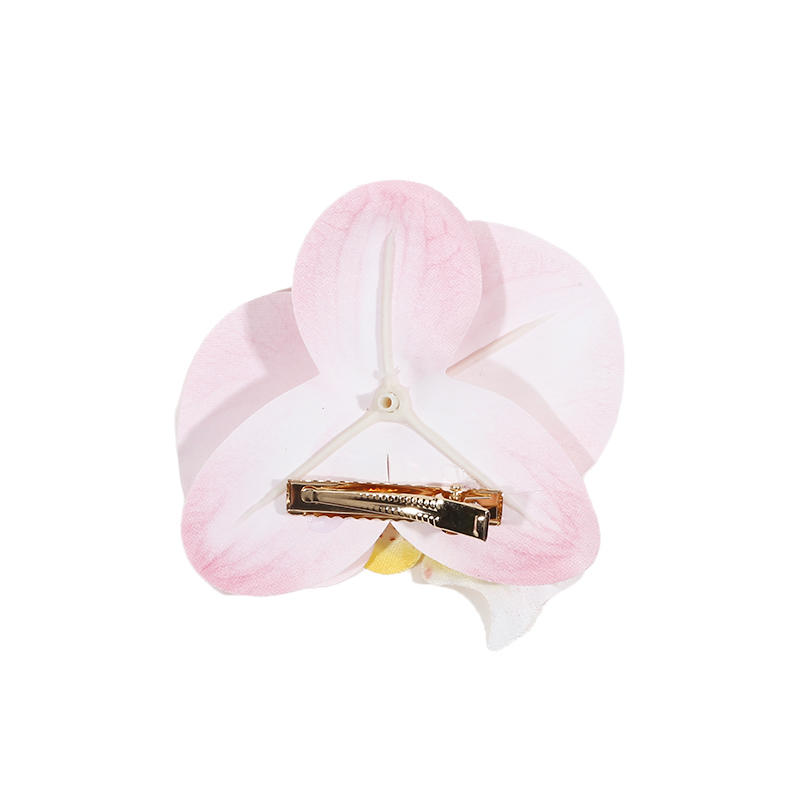 Women Girls Summer Beach Orchid Flower Hair Clip Hawaiian Boho Butterfly Orchid Hair Barrettes Hair Accessories