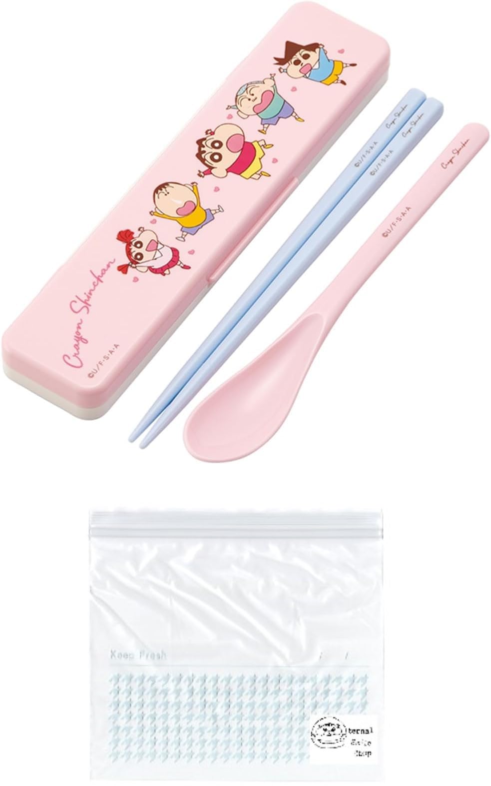 

Crayon Chopsticks and Spoon Bento Chopsticks Made in Dishwasher Silent Set Freezer Shin-chan Set, Case, Japan, Safe, Antibacterial, Case, 24-Piece