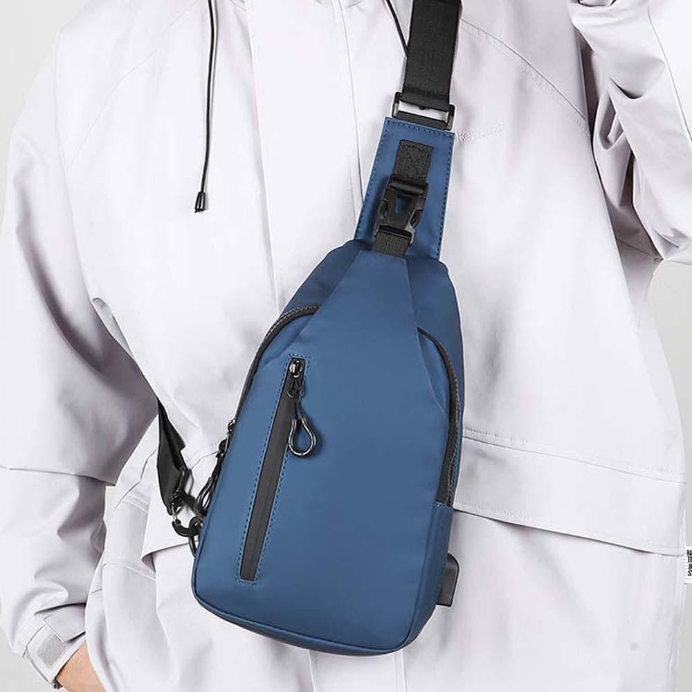 Anti-splash Water Men's Chest Bag Adjustable Strap Sports Walking Bag Outdoor Waist Bag Boys