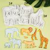 3D Jungle Animals Giraffe/Lion/Elephant Silicone Mold Fondant Chocolate Mould Cake Decorating Tools DIY Clay Bakeware Model