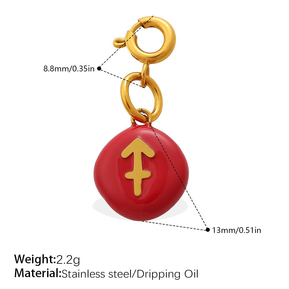 Fashion Summer Fresh Candy Color Twelve Constellations Jewelry Buckle Pendant Dopamine Diy Jewelry Accessories