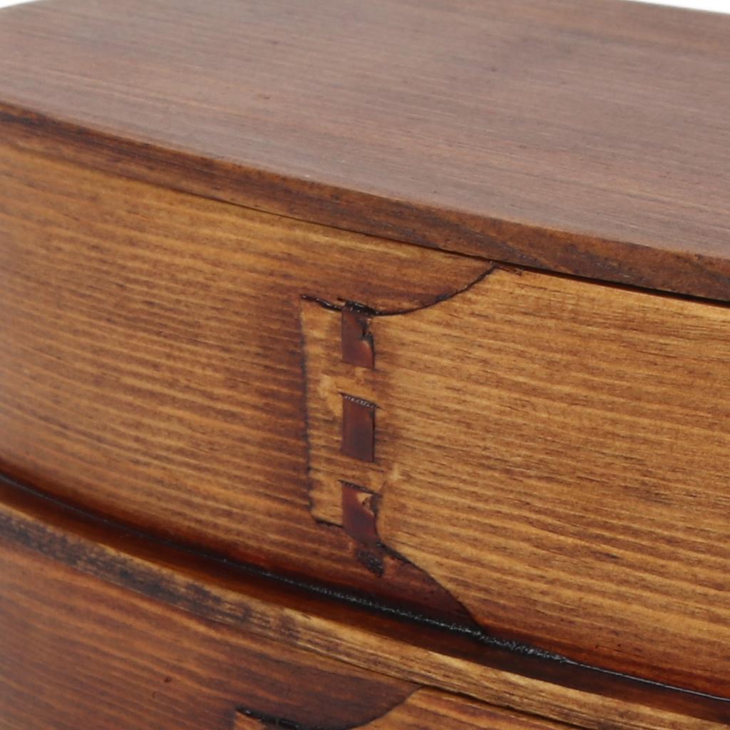 Zestaw Pudełek na Lunch Japoński Drewniany Pojemnik do Przechowywania Żywności dla Uczniów Pracowników 19x10x9.5cm