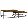  Slotted Tables, 2 Pcs., Smoked Oak