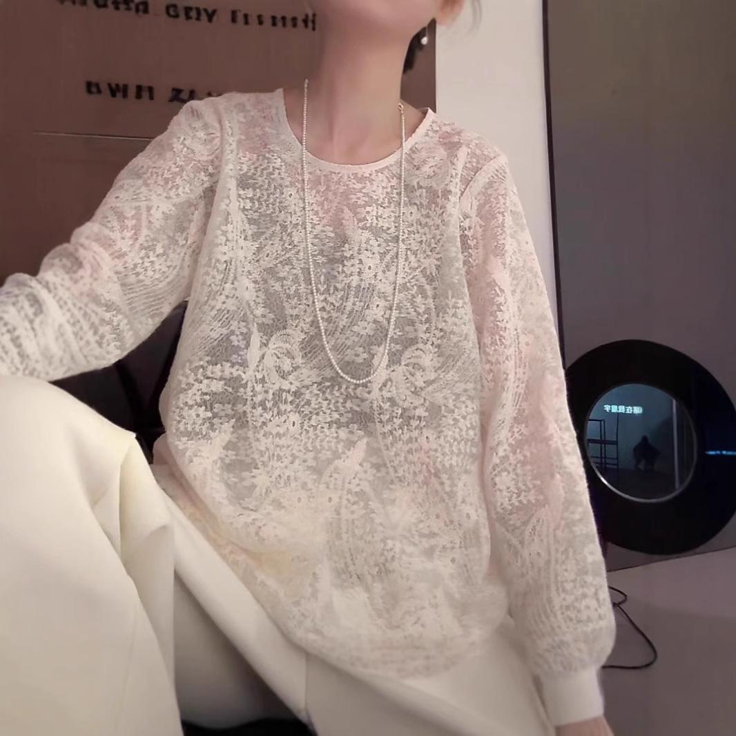 

Korean Style Lace Blouse: Women s High-End Spring/Summer 2025 Collection XL