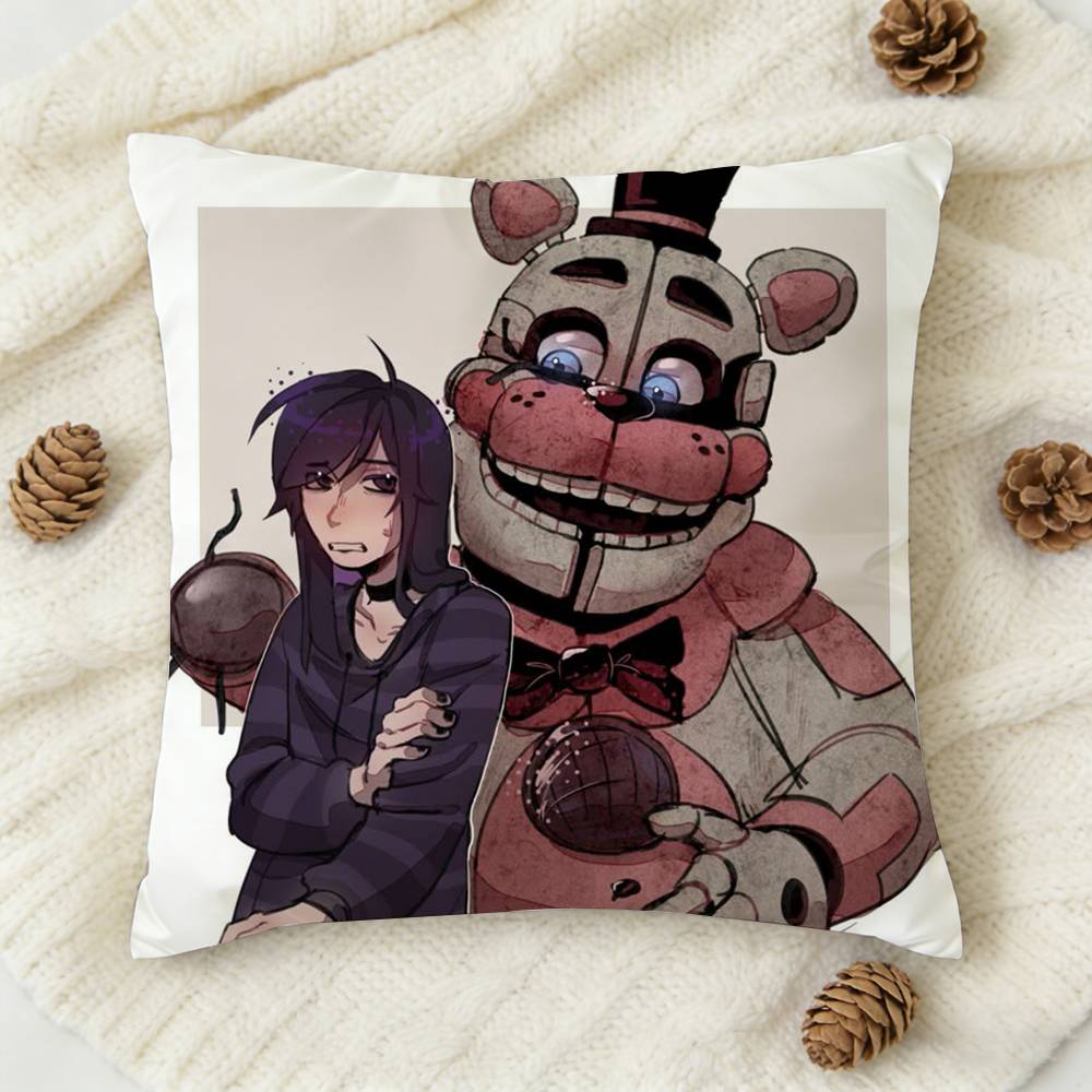 Fnaf FivenightsAtFreddys Doublesided Printed Square Decorative Cushion Cover for Sofa Living Room Home Decor