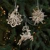 Holiday Ornament Elegant Christmas Tree Hanging Glitter Snowflake Ornament Festive Christmas Pendant For Garland Home Decor