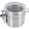 Stainless Steel Canister, Airtight Food Storage Container with Locking Clamp Clear Lids, Food Storage Coffee Beans Canister for Flour Tea Sugar Rice