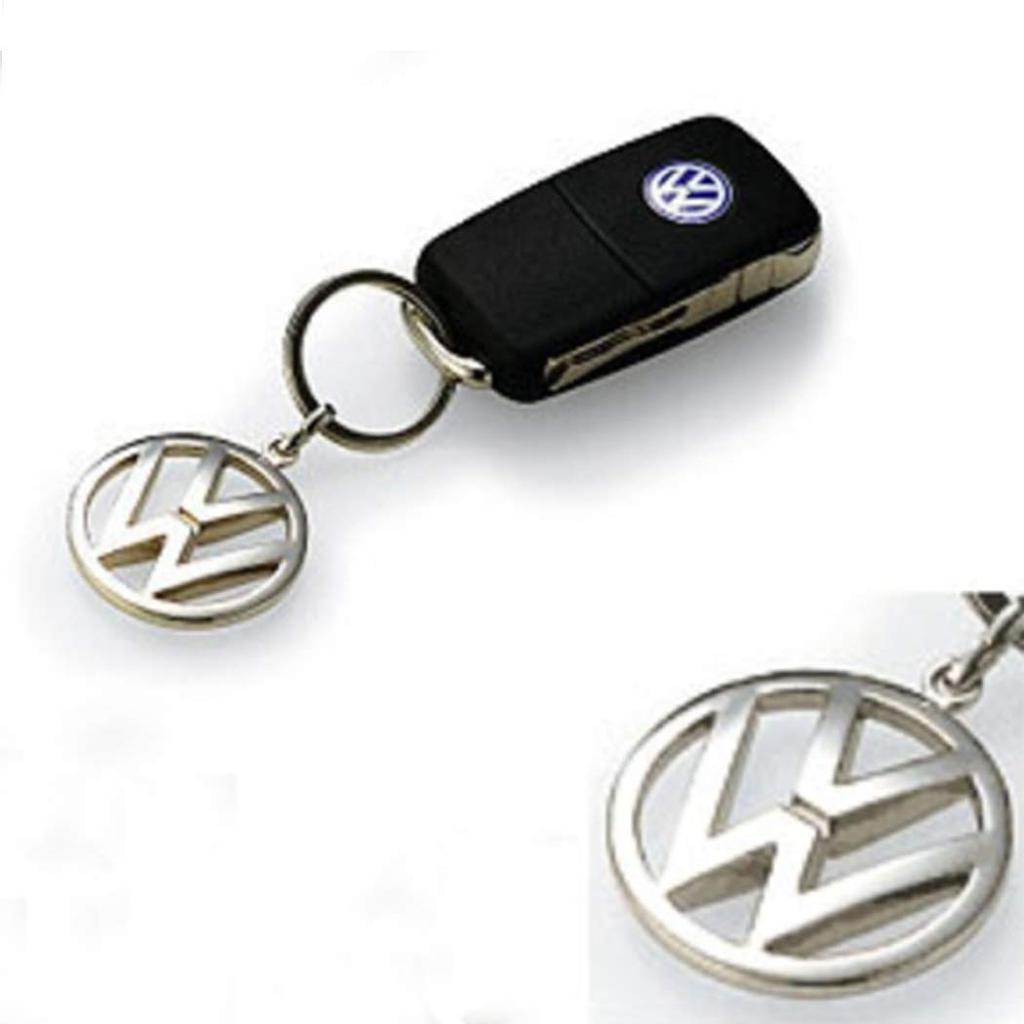 Volkswagen Metal Keychain Key Ring Fob Silver