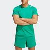 adidas Camiseta de Corrida com Faixa Refletiva nas Costas Tops Masculinos Verde Grama IB8942