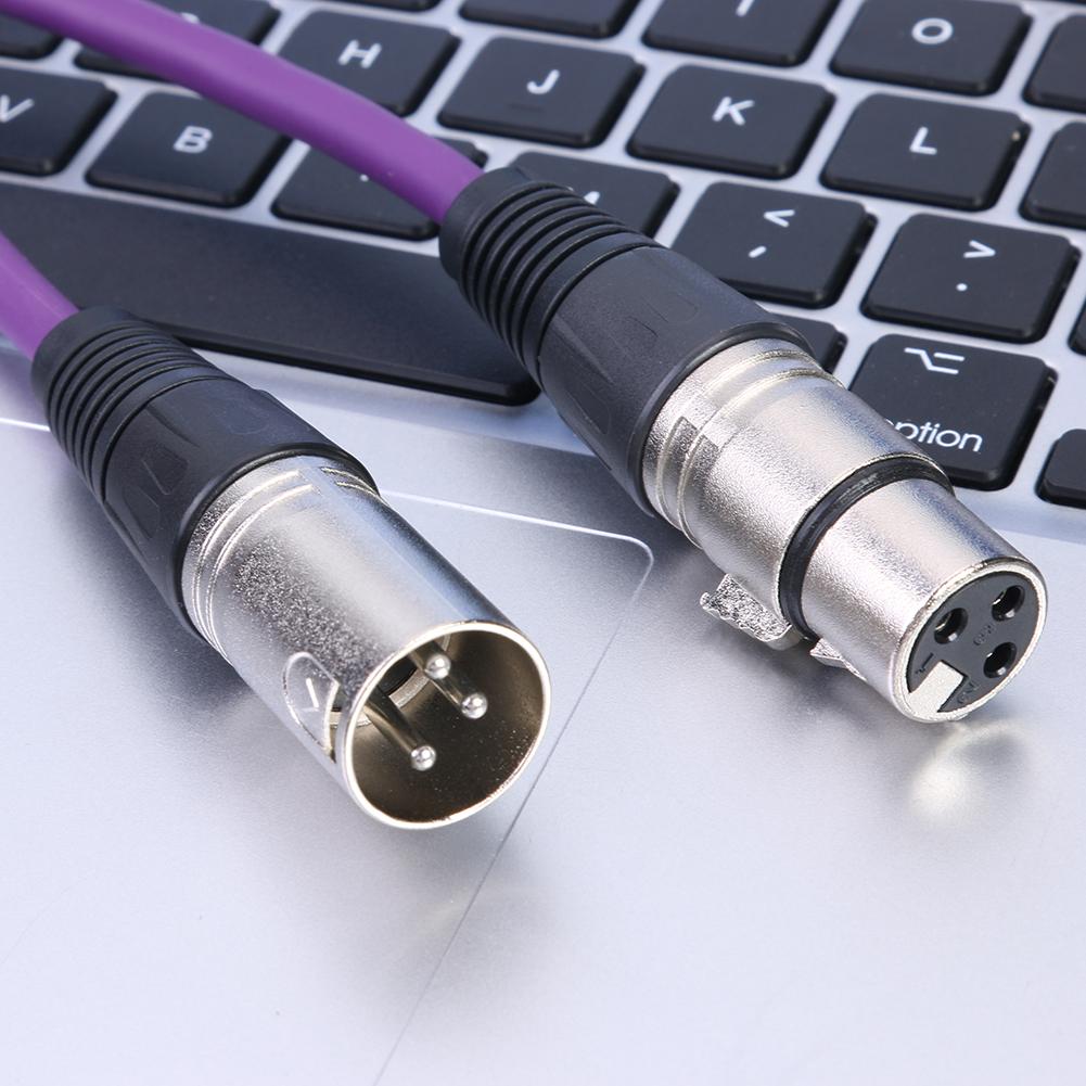 1m 3Pin XLR Male To Female Audio Extension Cable Microphone Cord for Recorder