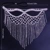 Indian Tassels Veil Mask for Face Women Rhinestones Face Mask Masquerade Dance