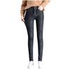 Fashion Women Plus Size Plus Velvet Elastic High Waist Casual Jeans Pencil Pants