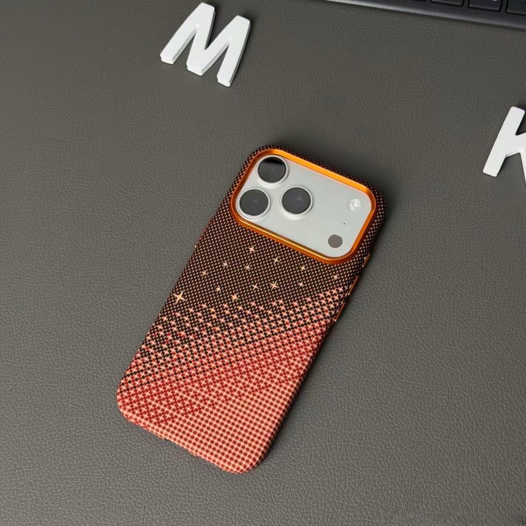 iPhone18PROMAX floating light wave Kevlar magnetic mobile phone case for Apple 17 premium sense 16