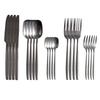 20Pcs Dinnerware Set Retro Stainless Steel Cutlery Set Matte Silverware Knife Fork Spoon Tableware Flatware Set Dishwasher Safe