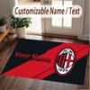 Custom Rug AC Milan Pattern Print Name Text Soft Non‑Slip Floor Carpet for Home Indoor Decoration