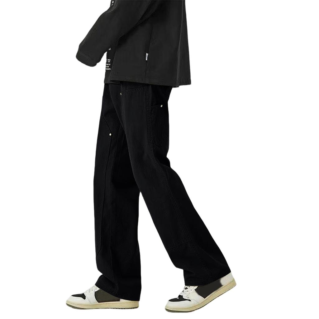 Mens Pants Baggy Wide Leg Casual Elastic Waist Drawstring Loose Fit Sweatpants,Velvet Work Pants
