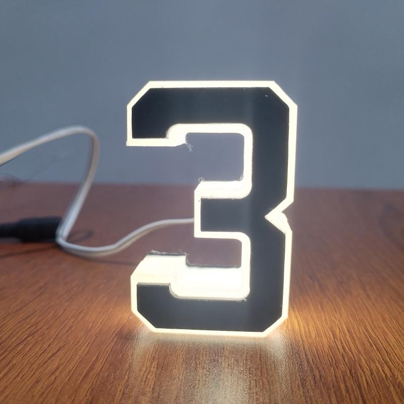 Cross-Border Exclusive LED House Number Lights, 12V Powered, Non-Solar, Illuminated.