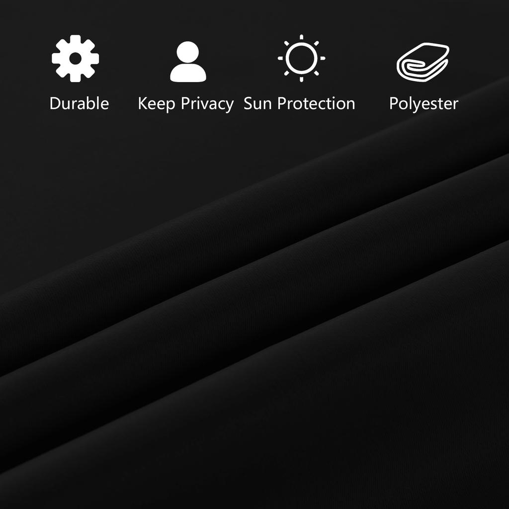 2 Panel French Door Curtains With Rod Pocket Tieback Indoor Sun Blocking Privacy Grommet Curtains Thermal Blackout