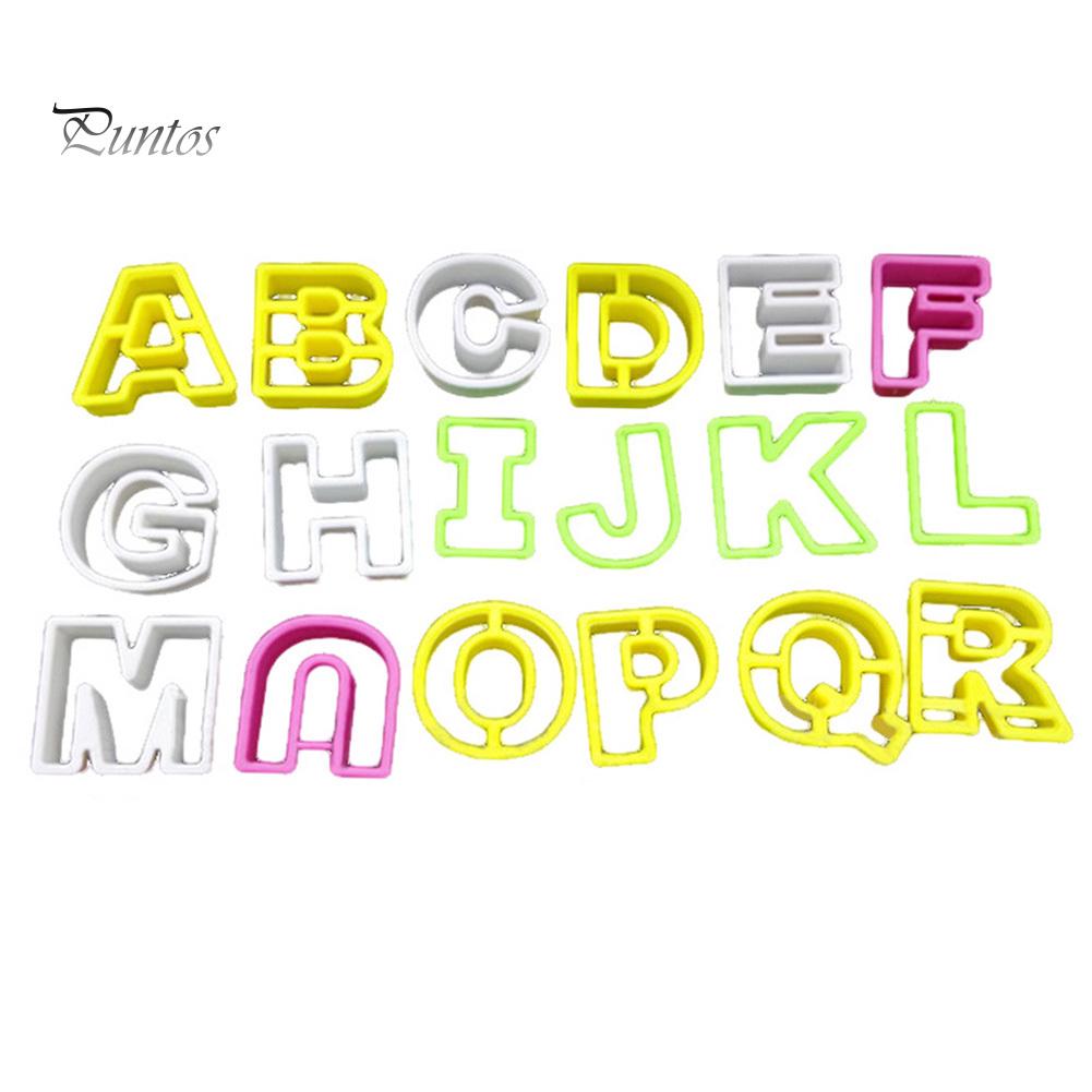 Puntos Kunststoff AZ 26 Buchstaben Keksausstecher Fondant Kuchen Dekorieren Backform