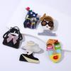 Acrylic Women Portrait Pin Cartoon Coat Badge Elegant Animal Brooches