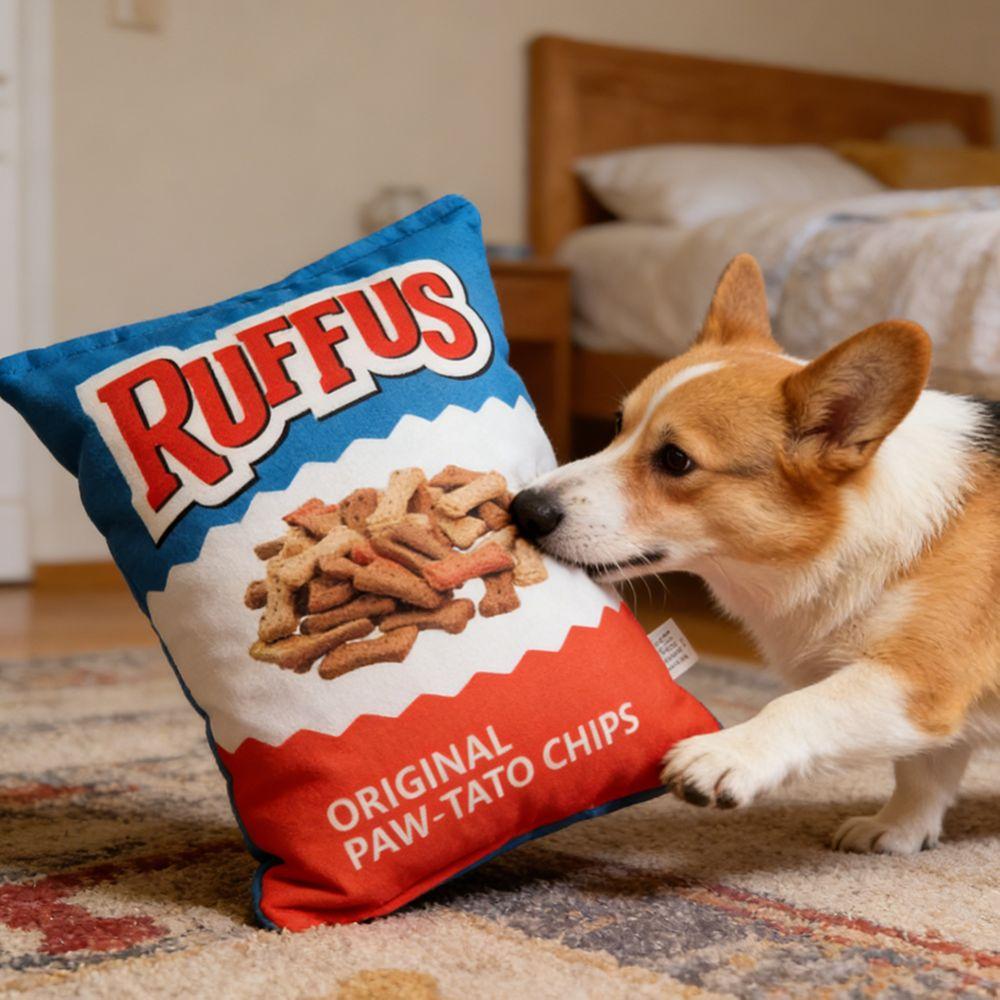 Bite Resistant Plush Potato Chip Toy Creative Chew Training Toy Pets Entertainment Training