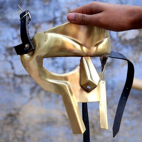 Armour Roman Gladiator Helmet Face Mask Golden MF Doom Medieval Re-Enactment Viking MASK