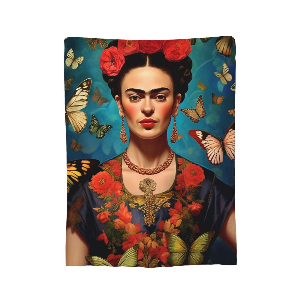 F-Frida K-Kahlo Art Knitted Blanket Paintings Fuzzy Throw Blanket Summer Air Conditioning Printed Soft Warm Bedspreads,