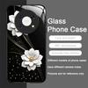 Vintage Floral Stylish Lotus Flower Tempered Glass Phone Case for Huawei Nova 13 12 SE 11 10 Pro Mate 40 30 P60 P50 P40 5G Cover