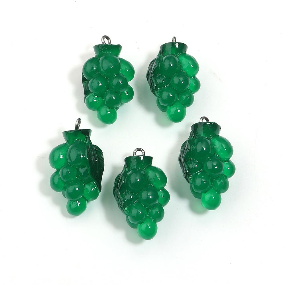 5pcs/lot Fruit Series Acrylic Pendants Colorful Apple Grape Banana Shaped Charms For DIY Earrings Necklace Jewelry Accessories