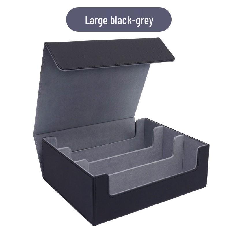 Třířadá velkokapacitní kožená pouzdro na karty s diamantovým vzorem pro karty Pokemon & Three Kingdoms Kill