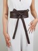 Wind Lady Knotted Wide Belt Retro Elastic Elastic Waist Seal Waist Decoration
