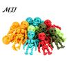 Dark Atmosphere Decor 10Pcs 3D Printed Skeleton Figurines with Movable Joints, Articulated Man Halloween Party Props Fidget Toy, Mini Posable