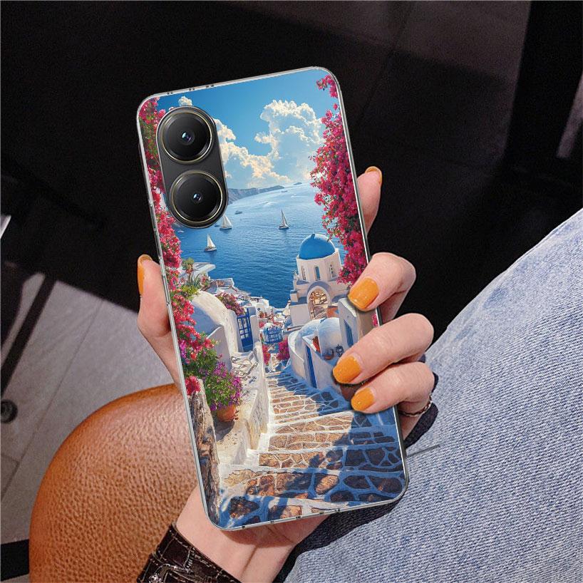 

Greece In Summer Santorini Phone Case For Xiaomi Poco X7 X6 X5 Pro F7 Ultra Redmi 15C 15 13C 13 12C 12 10 10A 10C 9 9A 9C 9T Cov Redmi 13