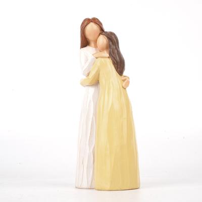 Hand-Painted Mother Daughter Love Statue Sculpture Warm Home Decor Figurine  Unique Mother's Day Keepsake Gift