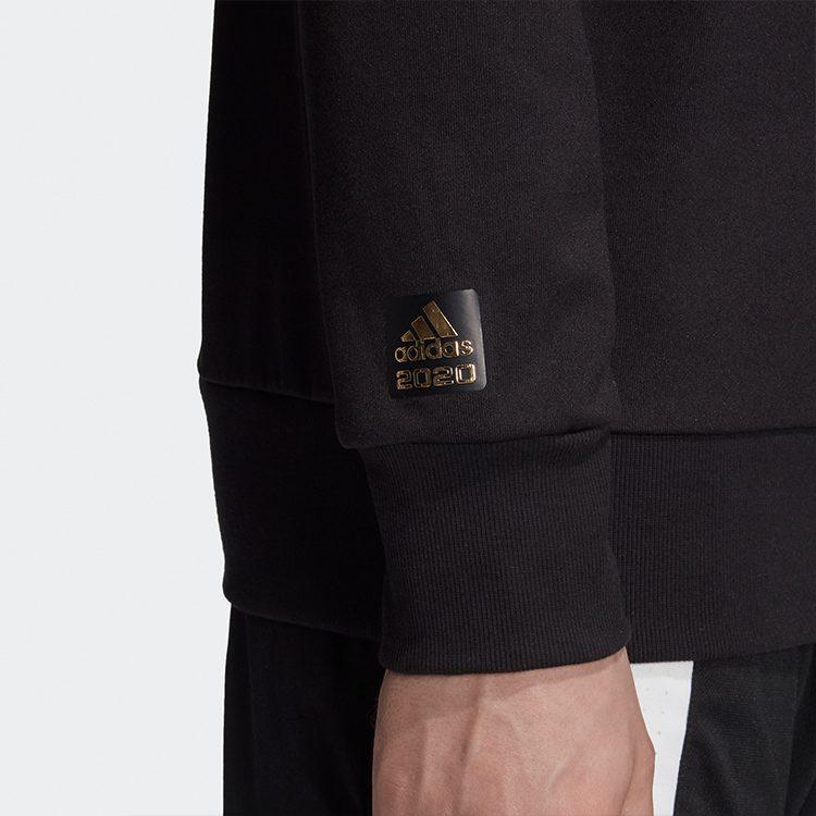 Adidas Sweatshirts Men's Black Crew Neck Moderate Regular FT9758