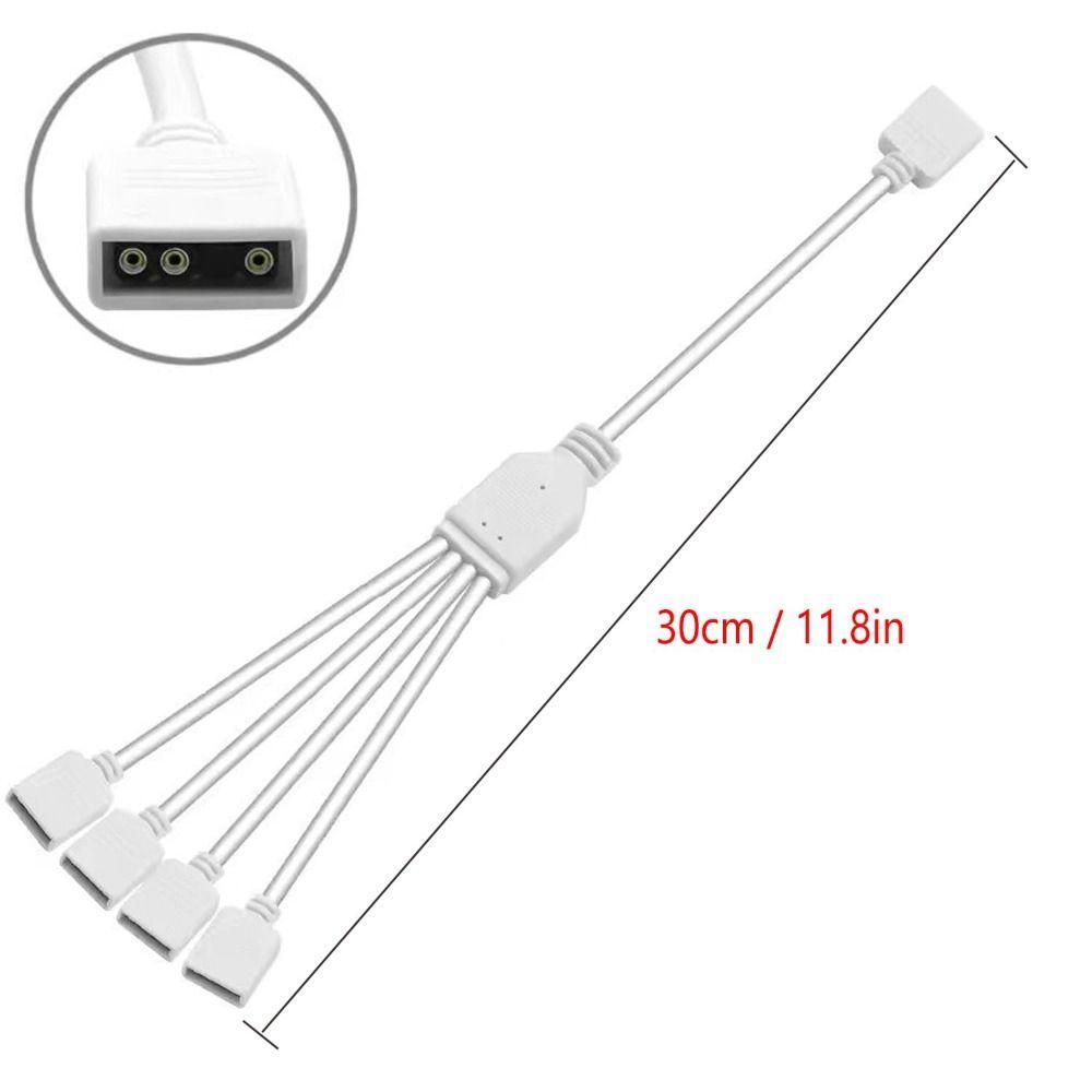 Professional 5V ARGB Splitter Cable Solder-Free 3pin RGB PC Cables Universal RGB Splitter DIY Lighting