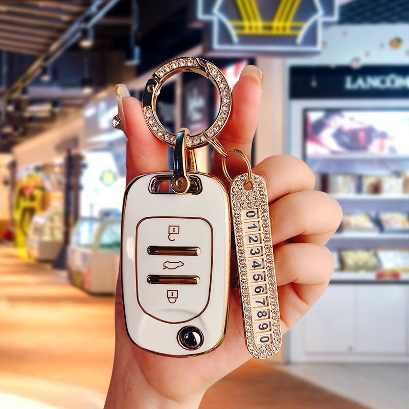 Baojun 510 Luxury Key Case with Folding Buckle for Models 730, 530, 360, 310W, E200, 630, 560.