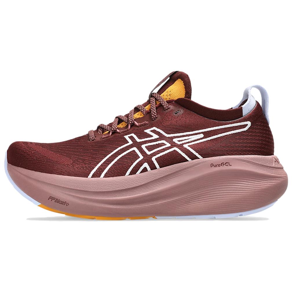 Asics Gel-Nimbus 27 Comfortable Versatile Breathable Supportive Lightweight Running Shoes Women Sneakers Deep-Red 1012B908-600