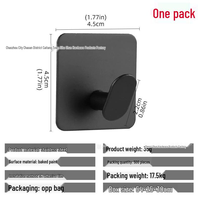 Cârlig de perete autoadeziv puternic din oțel inoxidabil 304, fără găurire