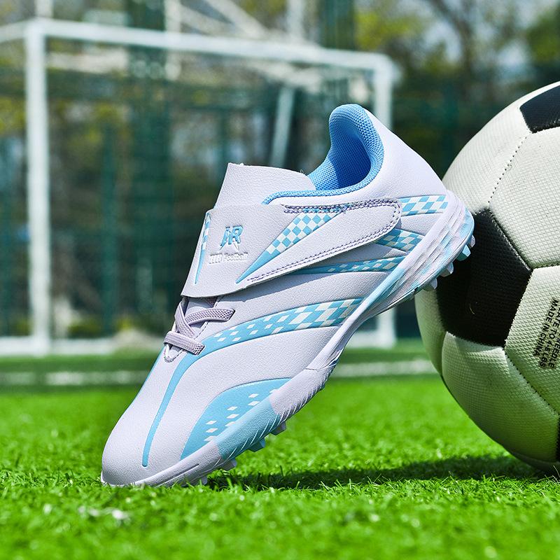 New children's football shoes, young students non-slip breathable game mesh surface Velcro sneakers