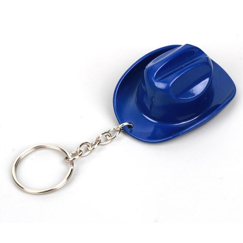 Practical ABS Plastic Cowboy Hat Shaped Bottle Opener Keychain Perfect for Camping Backpacking and Daily Use
