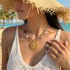 Exaggerated Stainless Steel Sunflower Pendant Necklaces for Women Ladybug Butterfly Flower Necklaces Charms Party Jewelry Gifts