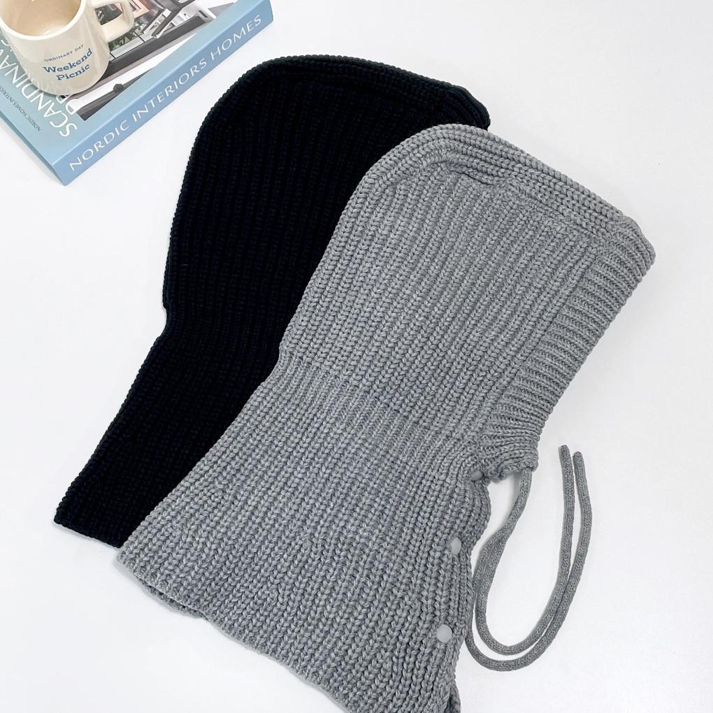 Women's and Men's Daily Long Hooded Knit Balaclava Hat