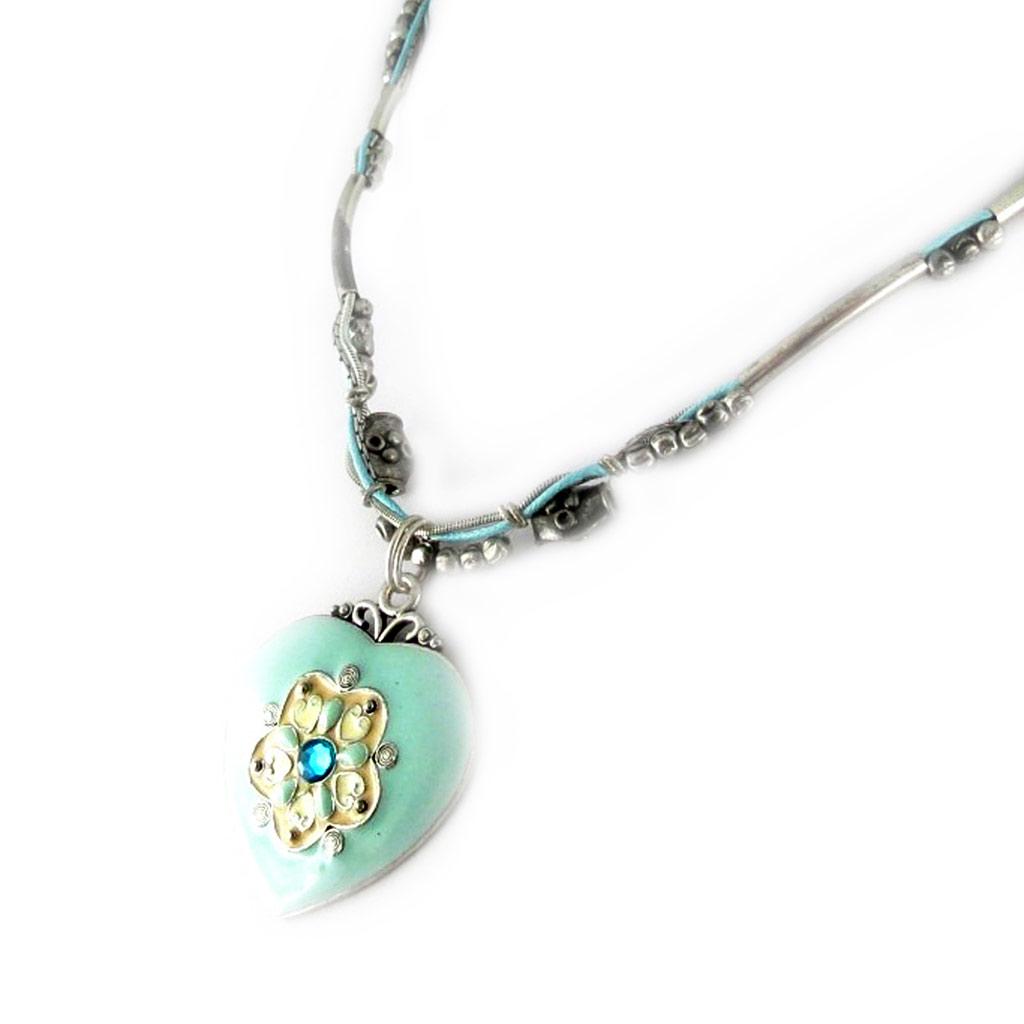 Les Trésors De Lily [D8926] - Designer Necklace 'Memories of the Past' Turquoise