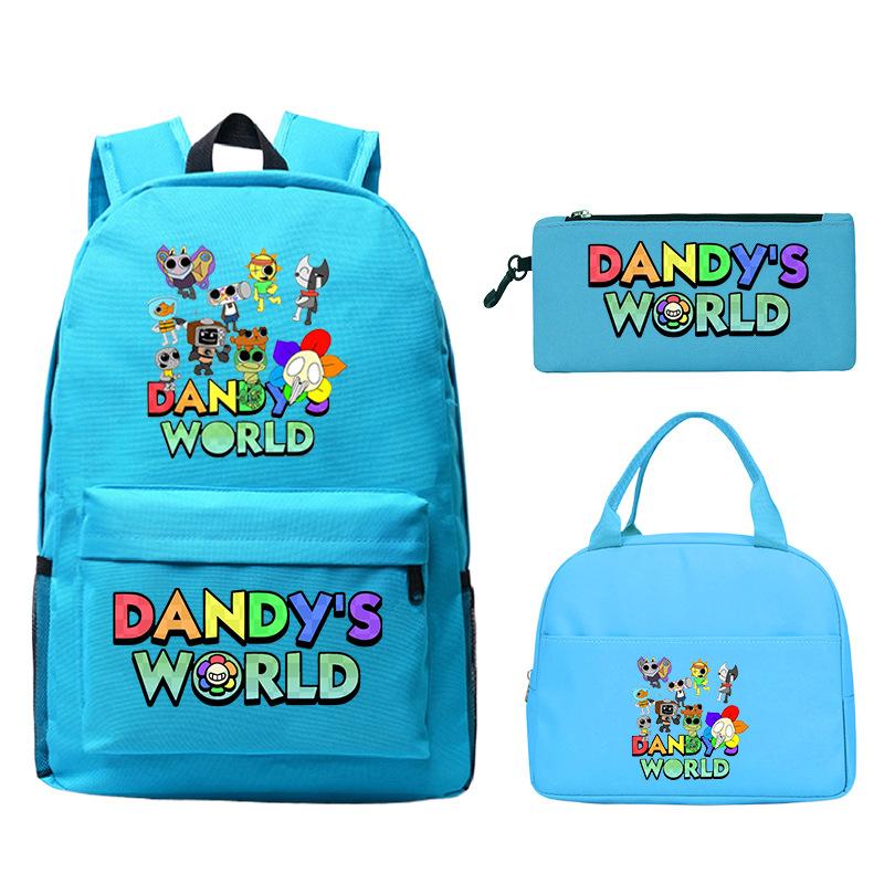 Dandy's World Game Merchandise Printed Children's School Bag Set Teen Backpack Three-piece Set