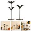 Iron Bat Candle Holders Halloween Decors Gothic Homes Accent Centerpieces Taper Candlestick Stand For Horror Parties
