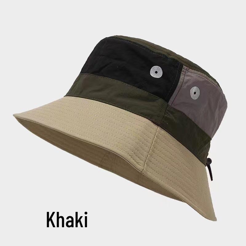 Men's Quick-Dry Color Block Sun Hat, UPF Sun Protection, Waterproof & Breathable; Ideal for Spring/Summer Outdoor Hiking & Sports.