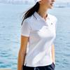 Fila Heritage Series Solid Color Breathable Casual Knit Polo Shirt Women Tops White F11W421106F-WT